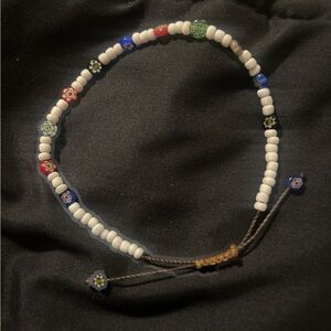 Colorful Seed Bead Plus Size Anklet with Adjustable Cord